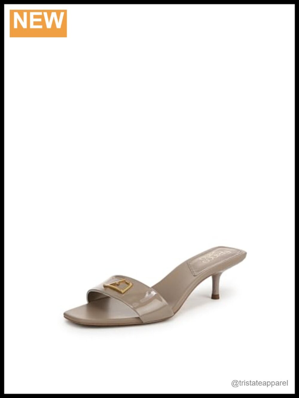 Franco Sarto Roey Faux Leather Kitten Heel Sandals